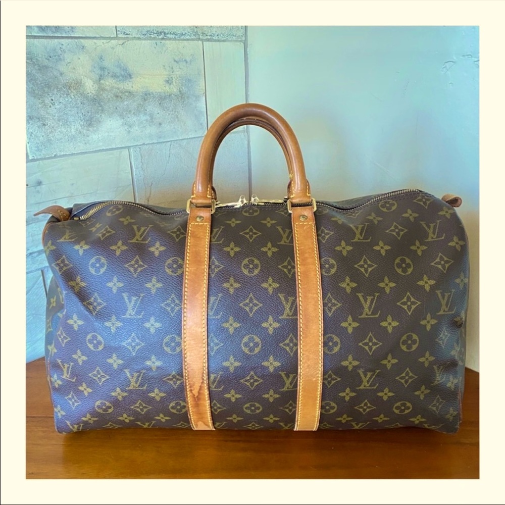 🍓SOLD🍓AUTHENTIC LOUIS VUITTON KEEPALL 45 DUFFEL BAG VINTAGE MONOGRAM